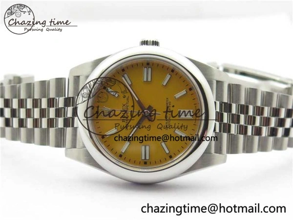 Oyster Perpetual 41mm 124300 BP Maker Best Edition Yellow Dial on SS Jubilee Bracelet A2813
