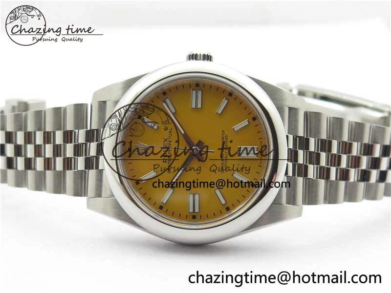 Oyster Perpetual 41mm 124300 BP Maker Best Edition Yellow Dial on SS Jubilee Bracelet A2813