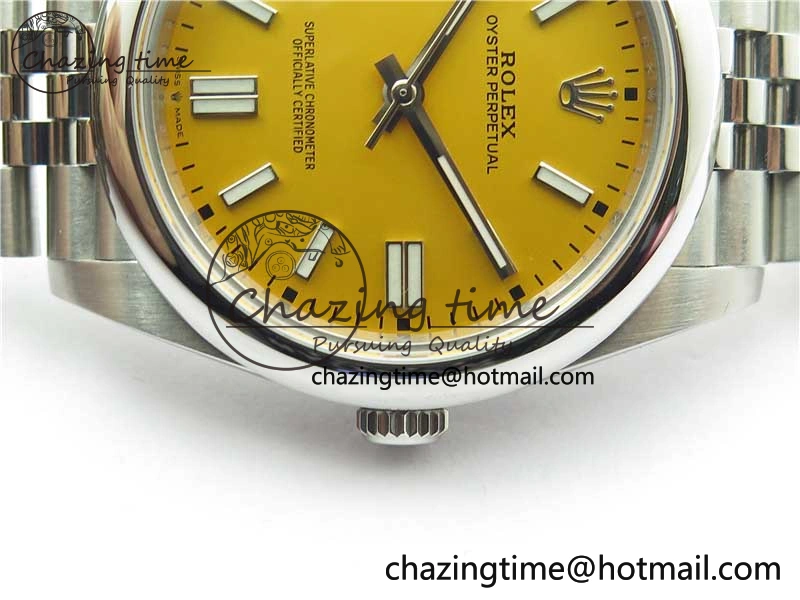 Oyster Perpetual 41mm 124300 BP Maker Best Edition Yellow Dial on SS Jubilee Bracelet A2813