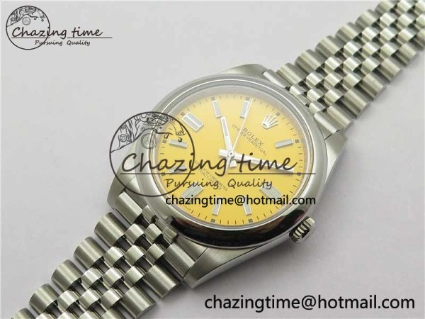 Oyster Perpetual 41mm 124300 BP Maker Best Edition Yellow Dial on SS Jubilee Bracelet A2813