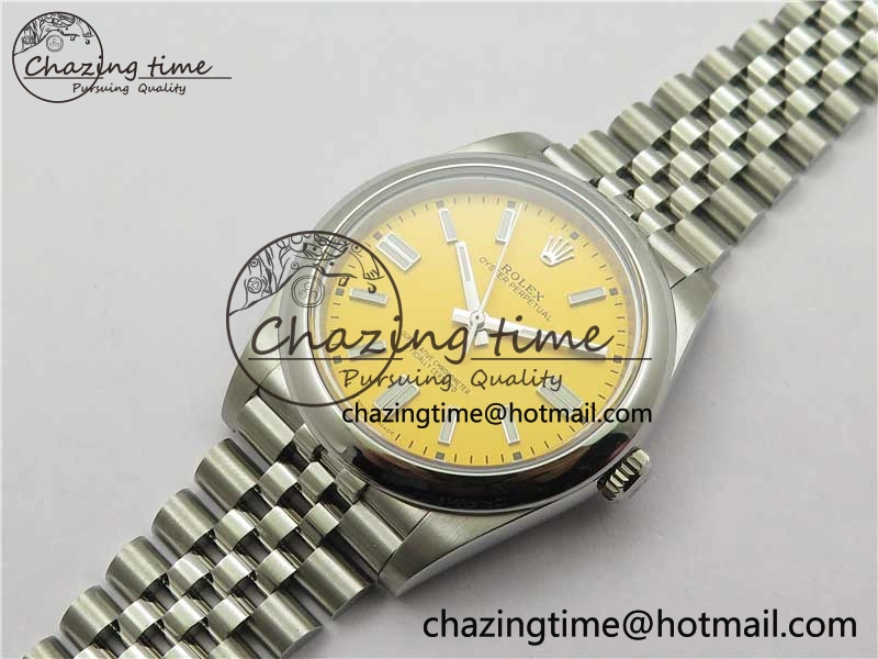 Oyster Perpetual 41mm 124300 BP Maker Best Edition Yellow Dial on SS Jubilee Bracelet A2813