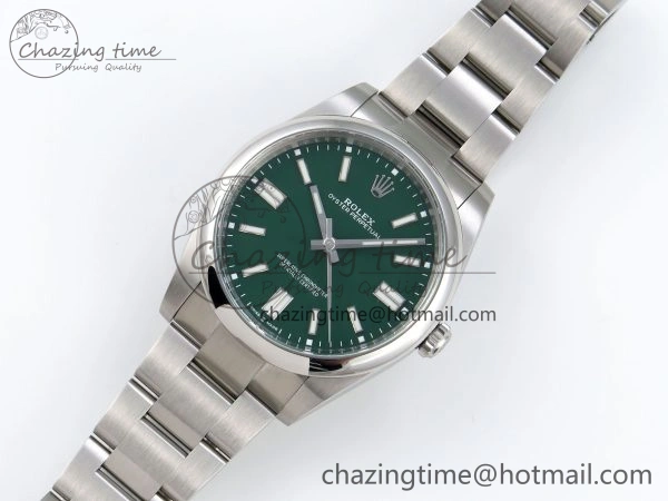 Oyster Perpetual 41mm 124300 Clean 1:1 Best Edition 904L Steel Green Dial on SS Bracelet VR3230