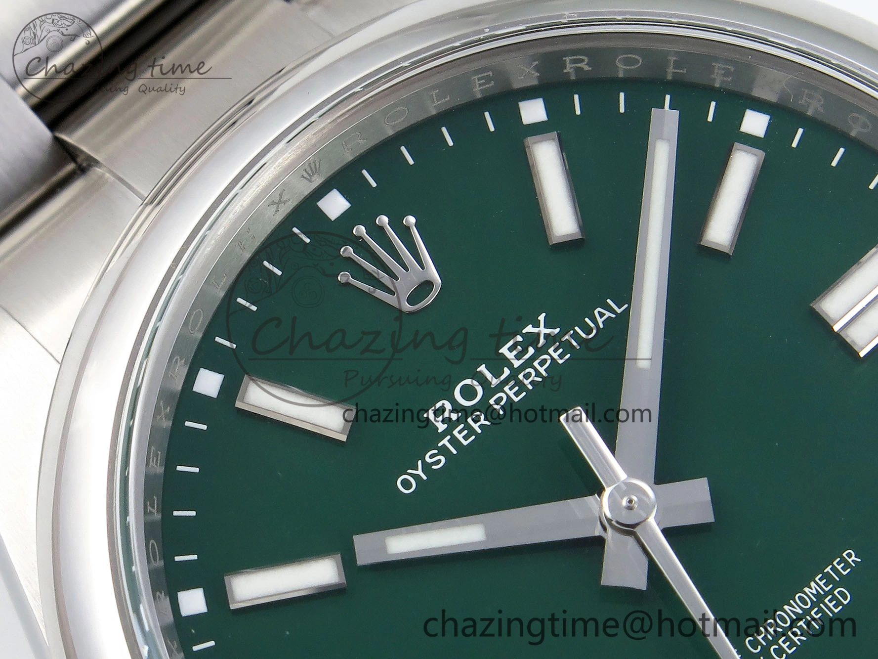 Oyster Perpetual 41mm 124300 Clean 1:1 Best Edition 904L Steel Green Dial on SS Bracelet VR3230