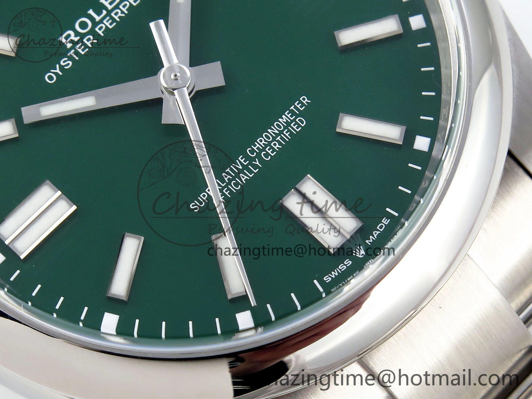 Oyster Perpetual 41mm 124300 Clean 1:1 Best Edition 904L Steel Green Dial on SS Bracelet VR3230