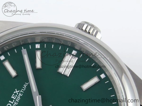 Oyster Perpetual 41mm 124300 Clean 1:1 Best Edition 904L Steel Green Dial on SS Bracelet VR3230