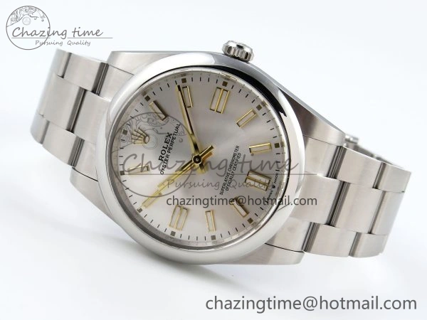 Oyster Perpetual 41mm 124300 Clean 1:1 Best Edition 904L Steel Sliver Dial on SS Bracelet VR3230