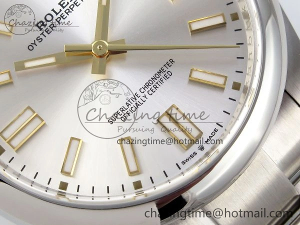 Oyster Perpetual 41mm 124300 Clean 1:1 Best Edition 904L Steel Sliver Dial on SS Bracelet VR3230