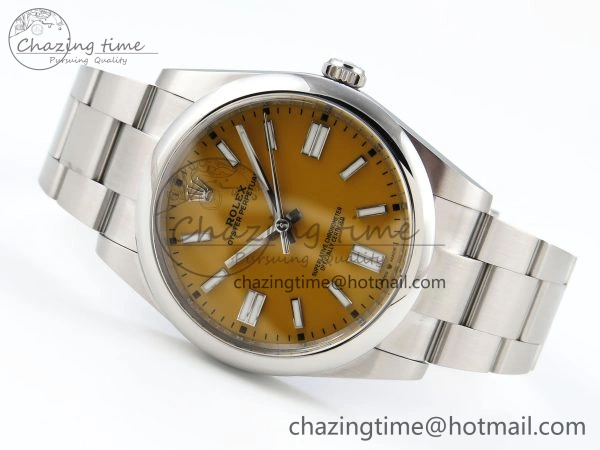Oyster Perpetual 41mm 124300 Clean 1:1 Best Edition 904L Steel Yellow Dial on SS Bracelet VR3230
