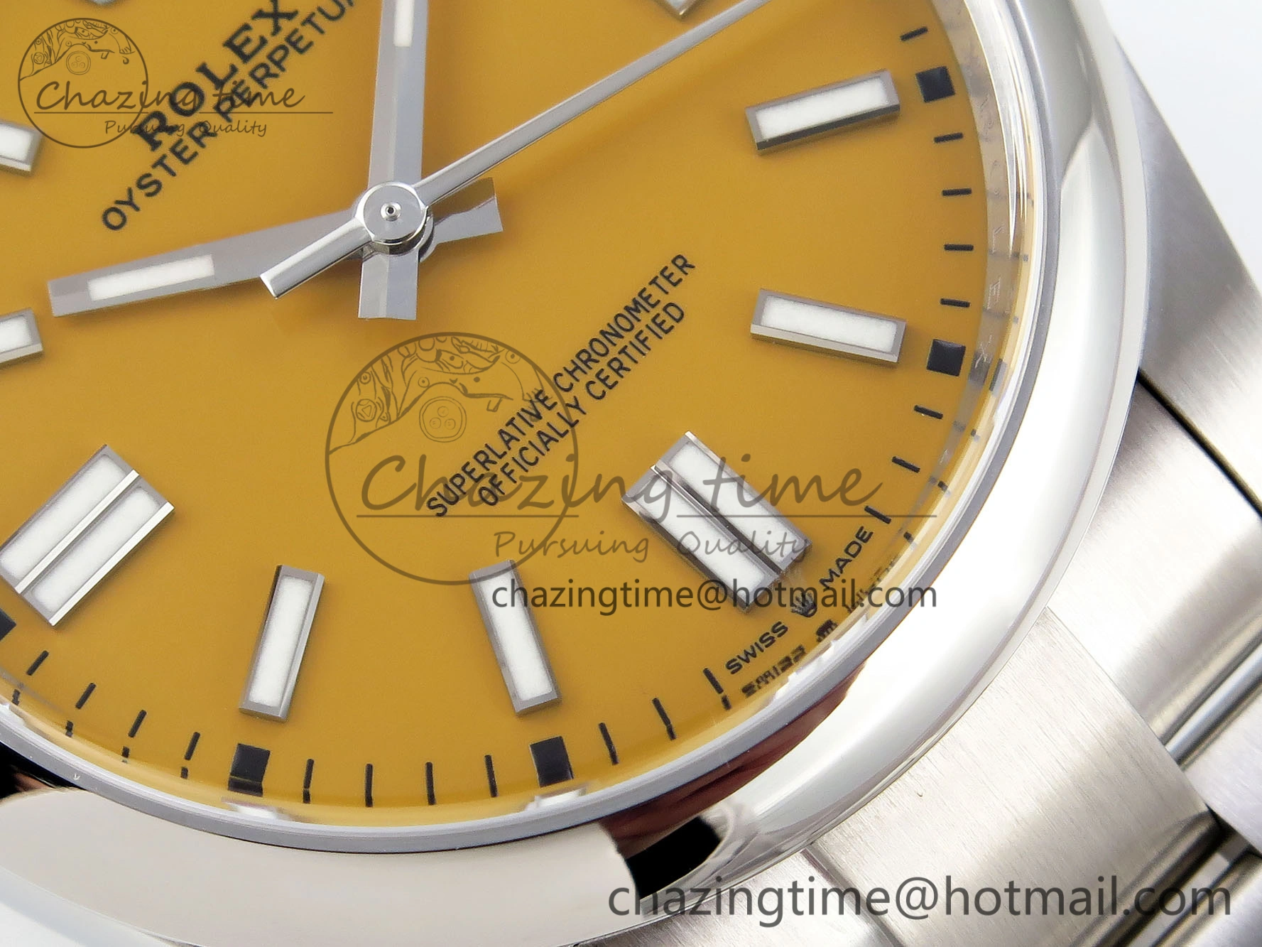 Oyster Perpetual 41mm 124300 Clean 1:1 Best Edition 904L Steel Yellow Dial on SS Bracelet VR3230