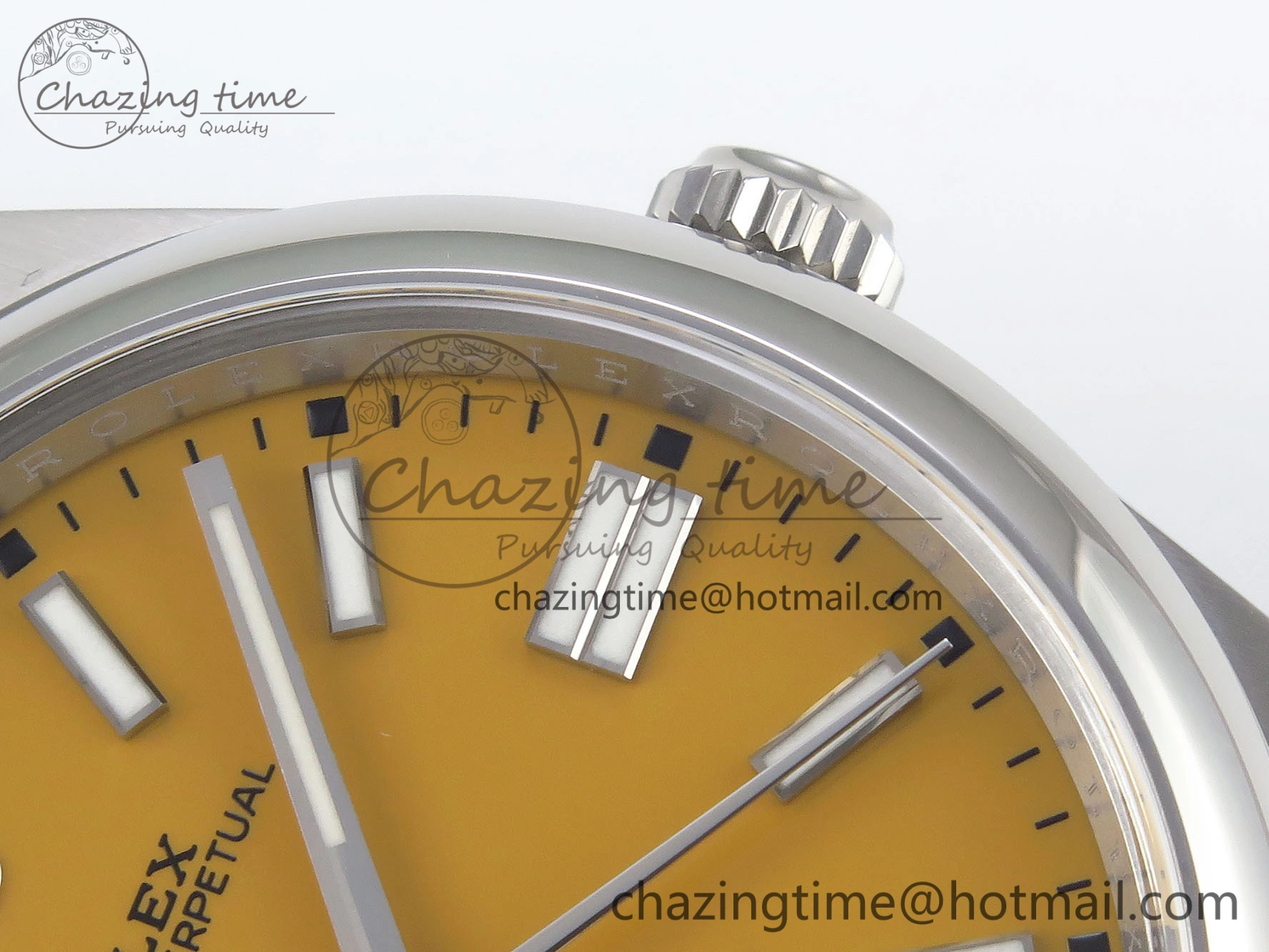 Oyster Perpetual 41mm 124300 Clean 1:1 Best Edition 904L Steel Yellow Dial on SS Bracelet VR3230