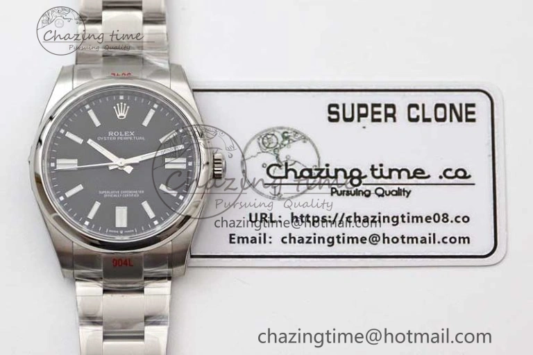 Oyster Perpetual 41mm 124300 EWF 1:1 Best Edition 904L Steel Black Dial on SS Bracelet A2824