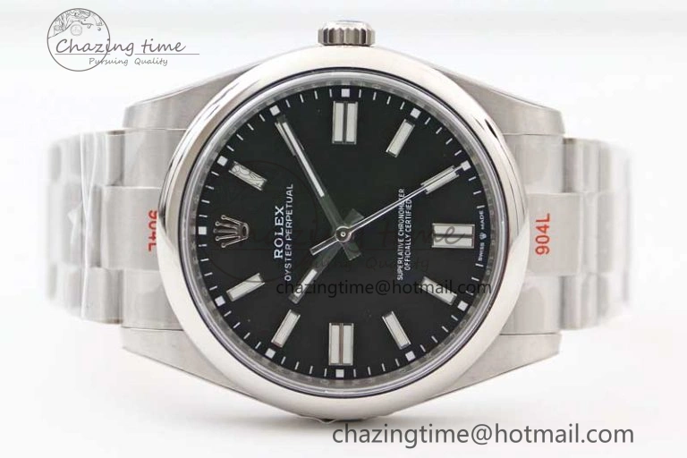 Oyster Perpetual 41mm 124300 EWF 1:1 Best Edition 904L Steel Black Dial on SS Bracelet A2824
