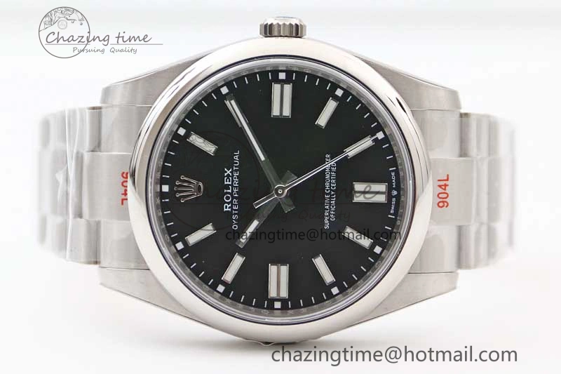 Oyster Perpetual 41mm 124300 EWF 1:1 Best Edition 904L Steel Black Dial on SS Bracelet A2824