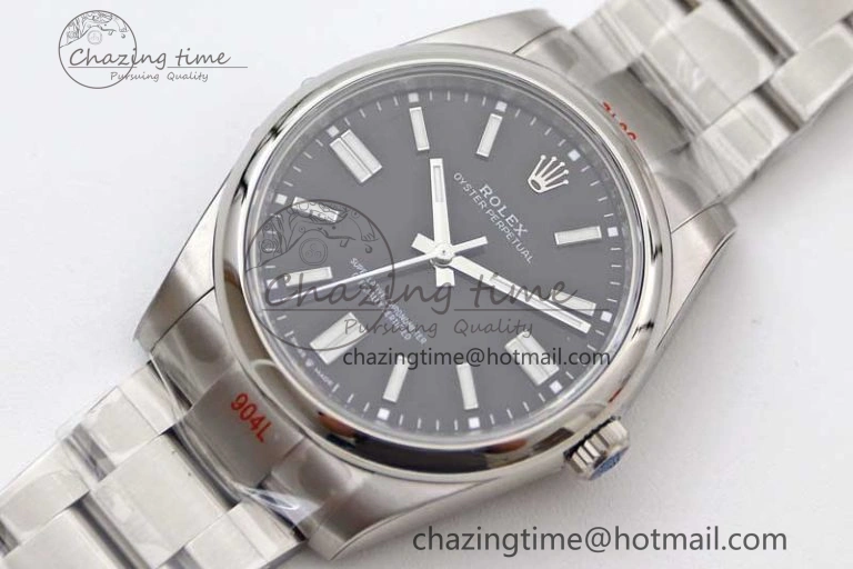 Oyster Perpetual 41mm 124300 EWF 1:1 Best Edition 904L Steel Black Dial on SS Bracelet A2824