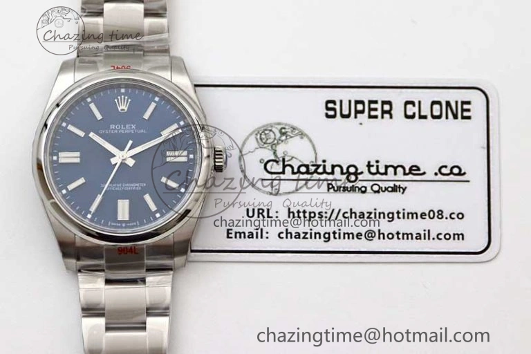 Oyster Perpetual 41mm 124300 EWF 1:1 Best Edition 904L Steel Blue Dial on SS Bracelet A2824
