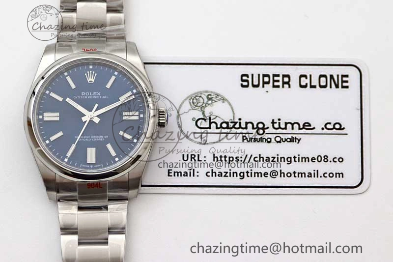 Oyster Perpetual 41mm 124300 EWF 1:1 Best Edition 904L Steel Blue Dial on SS Bracelet A2824