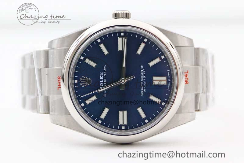 Oyster Perpetual 41mm 124300 EWF 1:1 Best Edition 904L Steel Blue Dial on SS Bracelet A2824