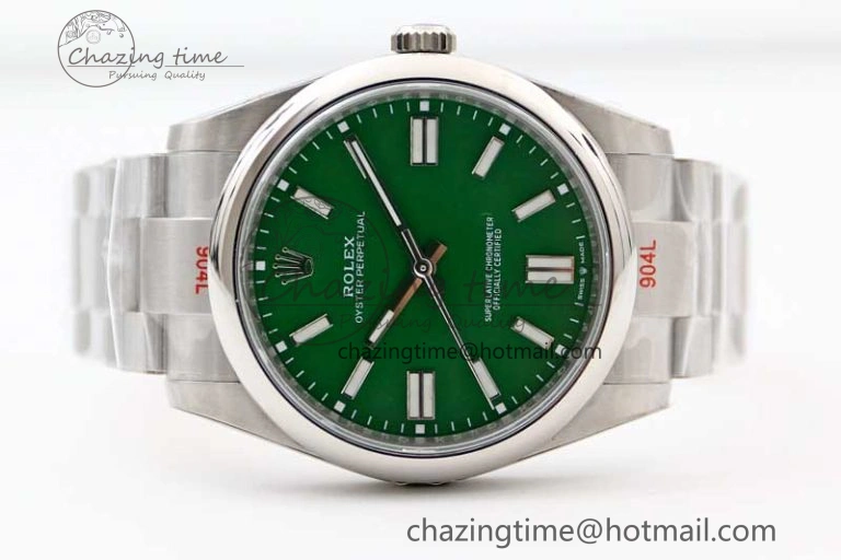 Oyster Perpetual 41mm 124300 EWF 1:1 Best Edition 904L Steel Green Dial on SS Bracelet A2824