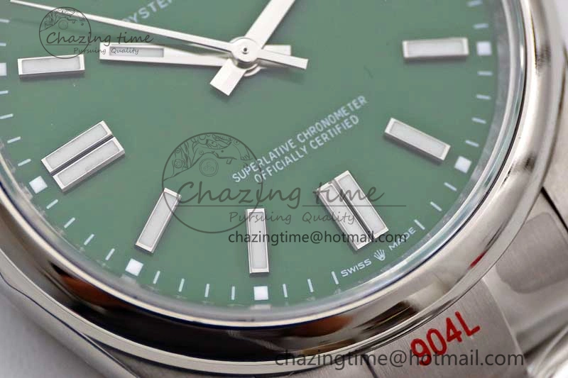 Oyster Perpetual 41mm 124300 EWF 1:1 Best Edition 904L Steel Green Dial on SS Bracelet A2824