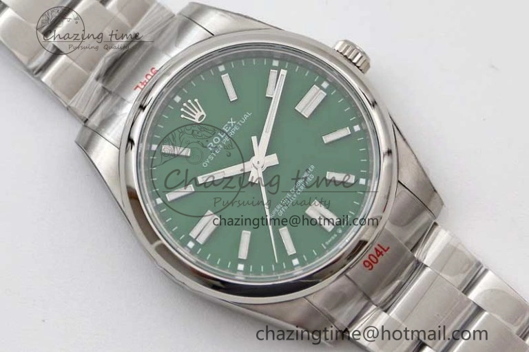 Oyster Perpetual 41mm 124300 EWF 1:1 Best Edition 904L Steel Green Dial on SS Bracelet A2824