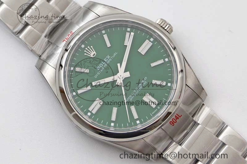 Oyster Perpetual 41mm 124300 EWF 1:1 Best Edition 904L Steel Green Dial on SS Bracelet A2824