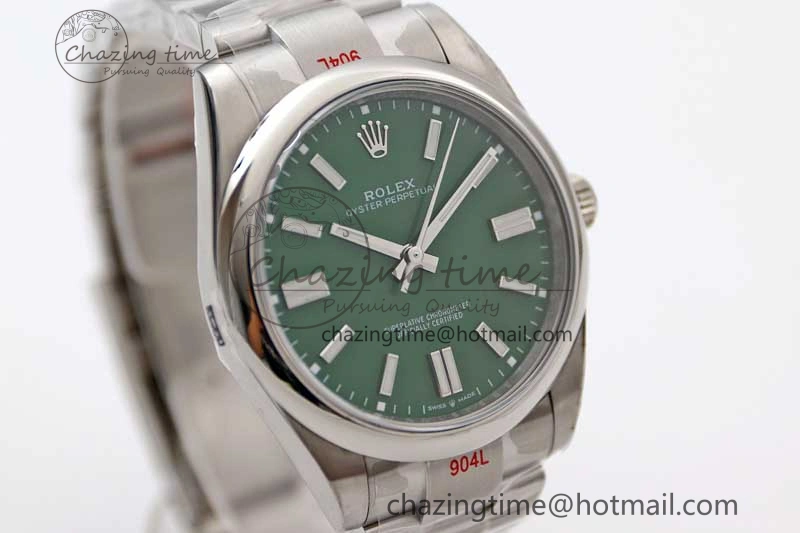 Oyster Perpetual 41mm 124300 EWF 1:1 Best Edition 904L Steel Green Dial on SS Bracelet A2824
