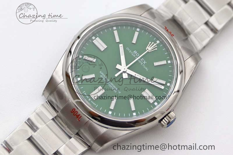 Oyster Perpetual 41mm 124300 EWF 1:1 Best Edition 904L Steel Green Dial on SS Bracelet A2824