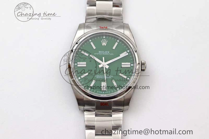 Oyster Perpetual 41mm 124300 EWF 1:1 Best Edition 904L Steel Green Dial on SS Bracelet A2824