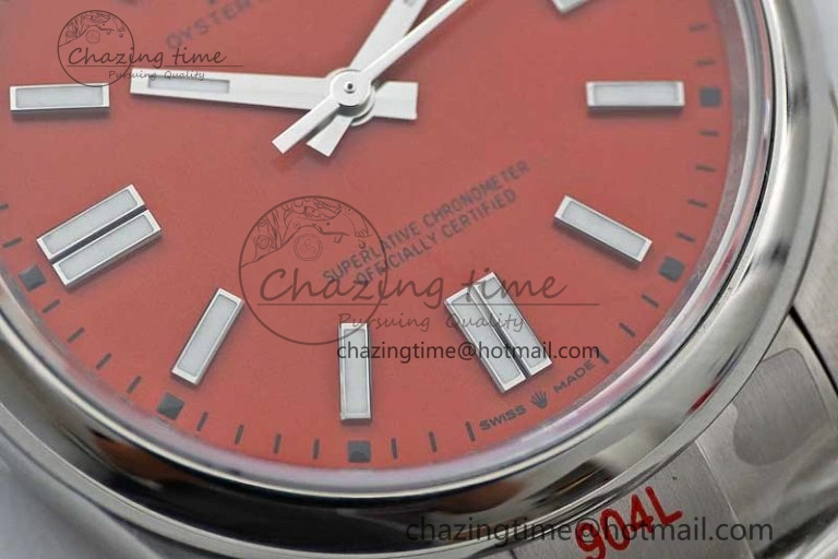 Oyster Perpetual 41mm 124300 EWF 1:1 Best Edition 904L Steel Red Dial on SS Bracelet A2824