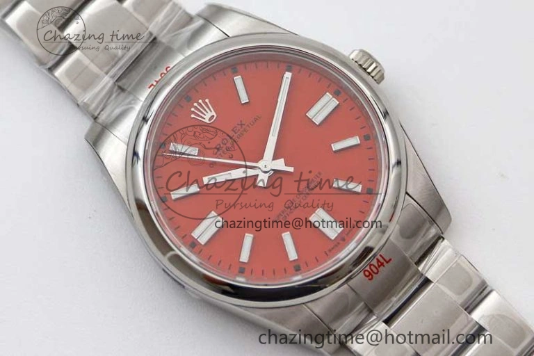 Oyster Perpetual 41mm 124300 EWF 1:1 Best Edition 904L Steel Red Dial on SS Bracelet A2824