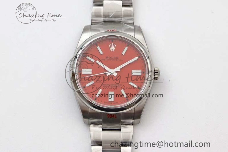 Oyster Perpetual 41mm 124300 EWF 1:1 Best Edition 904L Steel Red Dial on SS Bracelet A2824