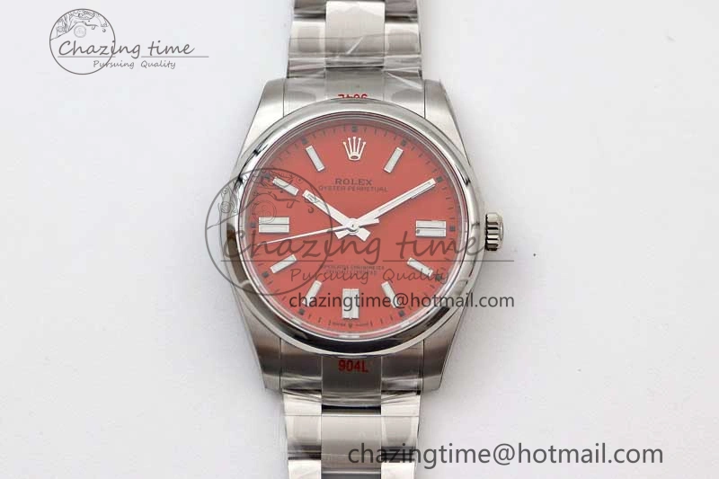 Oyster Perpetual 41mm 124300 EWF 1:1 Best Edition 904L Steel Red Dial on SS Bracelet A2824