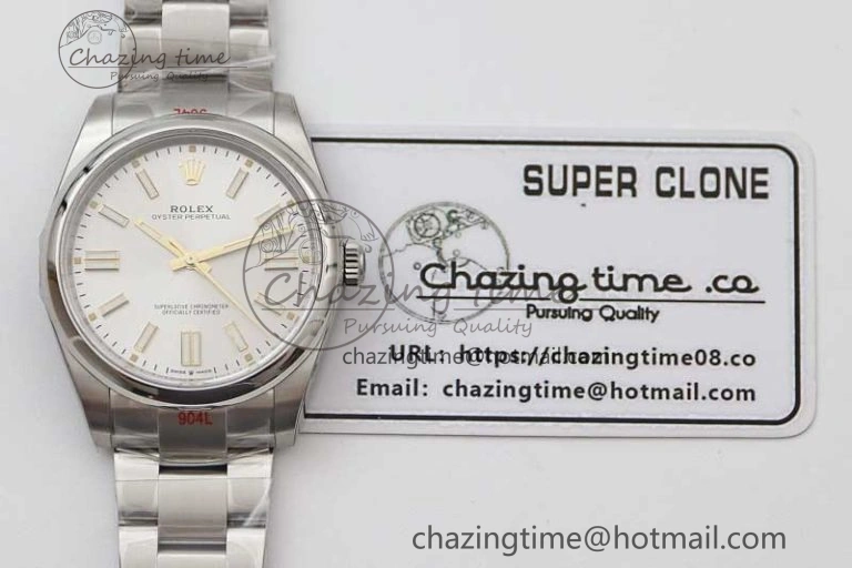 Oyster Perpetual 41mm 124300 EWF 1:1 Best Edition 904L Steel Silver Dial on SS Bracelet A2824
