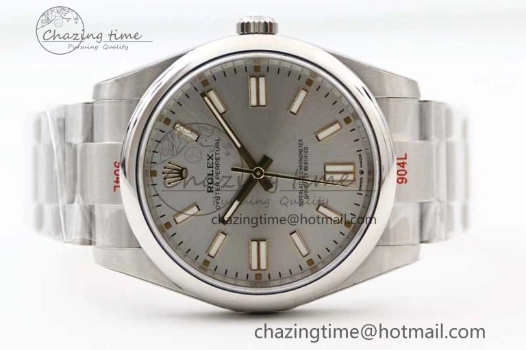Oyster Perpetual 41mm 124300 EWF 1:1 Best Edition 904L Steel Silver Dial on SS Bracelet A2824