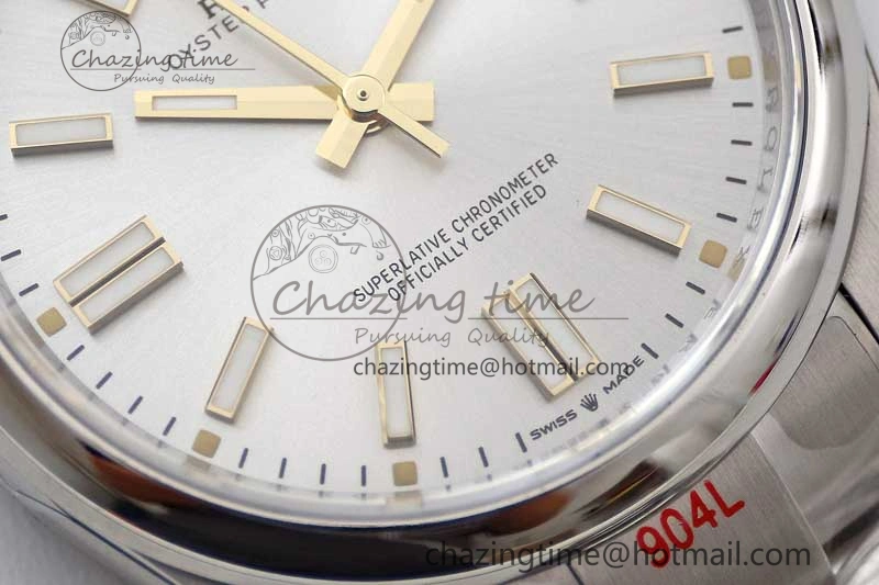 Oyster Perpetual 41mm 124300 EWF 1:1 Best Edition 904L Steel Silver Dial on SS Bracelet A2824