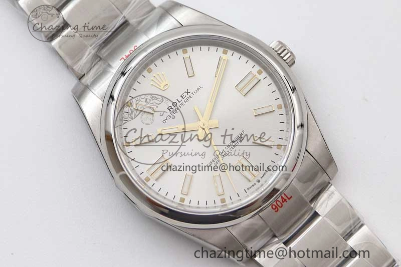 Oyster Perpetual 41mm 124300 EWF 1:1 Best Edition 904L Steel Silver Dial on SS Bracelet A2824