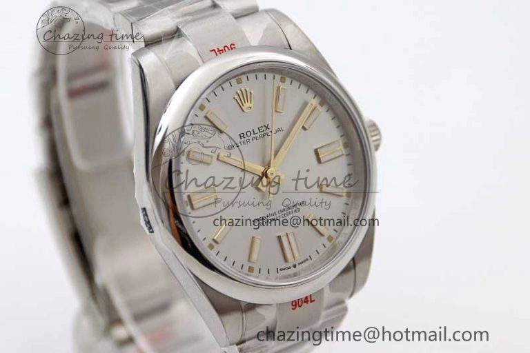 Oyster Perpetual 41mm 124300 EWF 1:1 Best Edition 904L Steel Silver Dial on SS Bracelet A2824