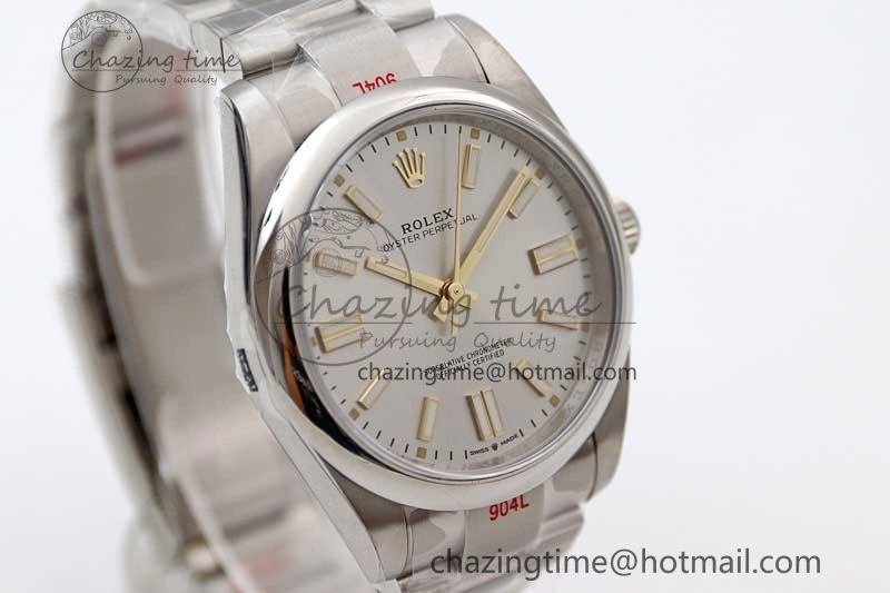 Oyster Perpetual 41mm 124300 EWF 1:1 Best Edition 904L Steel Silver Dial on SS Bracelet A2824