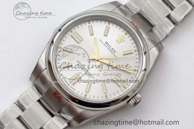 Oyster Perpetual 41mm 124300 EWF 1:1 Best Edition 904L Steel Silver Dial on SS Bracelet A2824