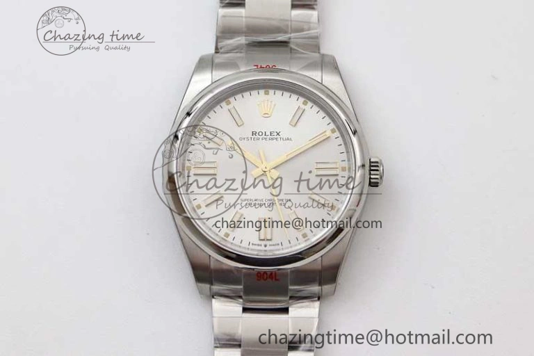 Oyster Perpetual 41mm 124300 EWF 1:1 Best Edition 904L Steel Silver Dial on SS Bracelet A2824