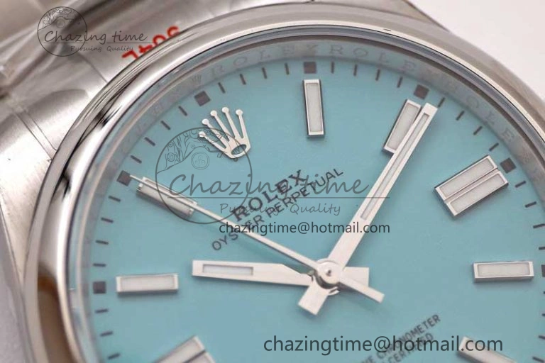 Oyster Perpetual 41mm 124300 EWF 1:1 Best Edition 904L Steel Tiffany Blue Dial on SS Bracelet A2824