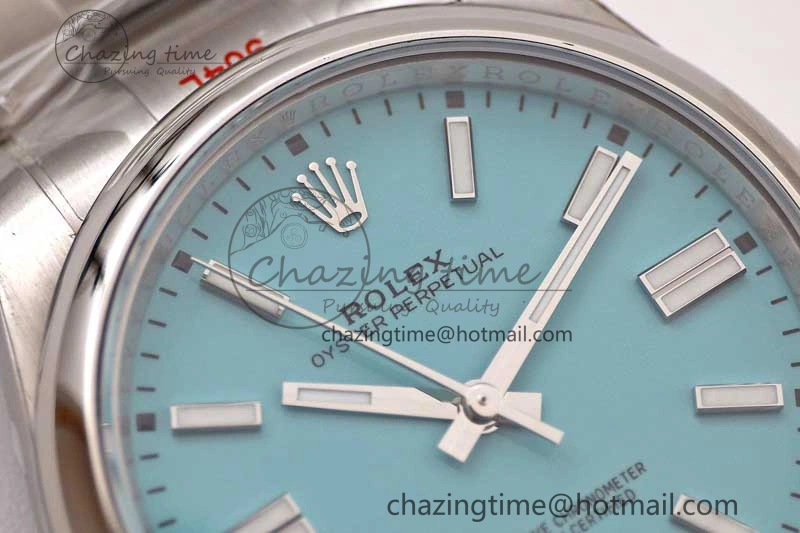 Oyster Perpetual 41mm 124300 EWF 1:1 Best Edition 904L Steel Tiffany Blue Dial on SS Bracelet A2824