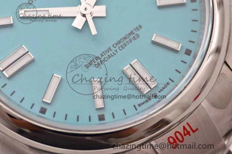 Oyster Perpetual 41mm 124300 EWF 1:1 Best Edition 904L Steel Tiffany Blue Dial on SS Bracelet A2824