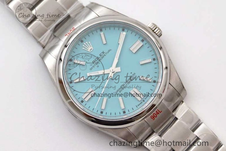 Oyster Perpetual 41mm 124300 EWF 1:1 Best Edition 904L Steel Tiffany Blue Dial on SS Bracelet A2824