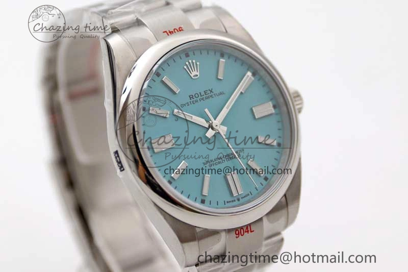 Oyster Perpetual 41mm 124300 EWF 1:1 Best Edition 904L Steel Tiffany Blue Dial on SS Bracelet A2824