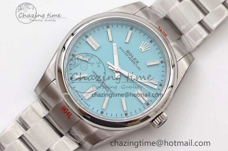 Oyster Perpetual 41mm 124300 EWF 1:1 Best Edition 904L Steel Tiffany Blue Dial on SS Bracelet A2824