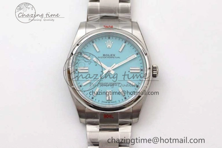 Oyster Perpetual 41mm 124300 EWF 1:1 Best Edition 904L Steel Tiffany Blue Dial on SS Bracelet A2824