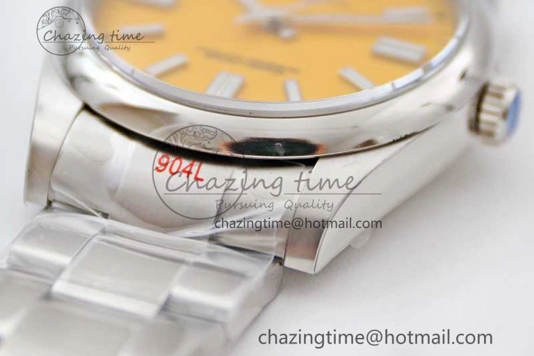 Oyster Perpetual 41mm 124300 EWF 1:1 Best Edition 904L Steel Yellow Dial on SS Bracelet A2824