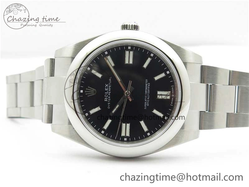 Oyster Perpetual 41mm 124300 EWF Best Edition Black Dial on SS Bracelet A3230