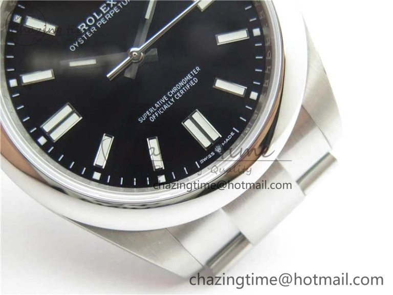Oyster Perpetual 41mm 124300 EWF Best Edition Black Dial on SS Bracelet A3230